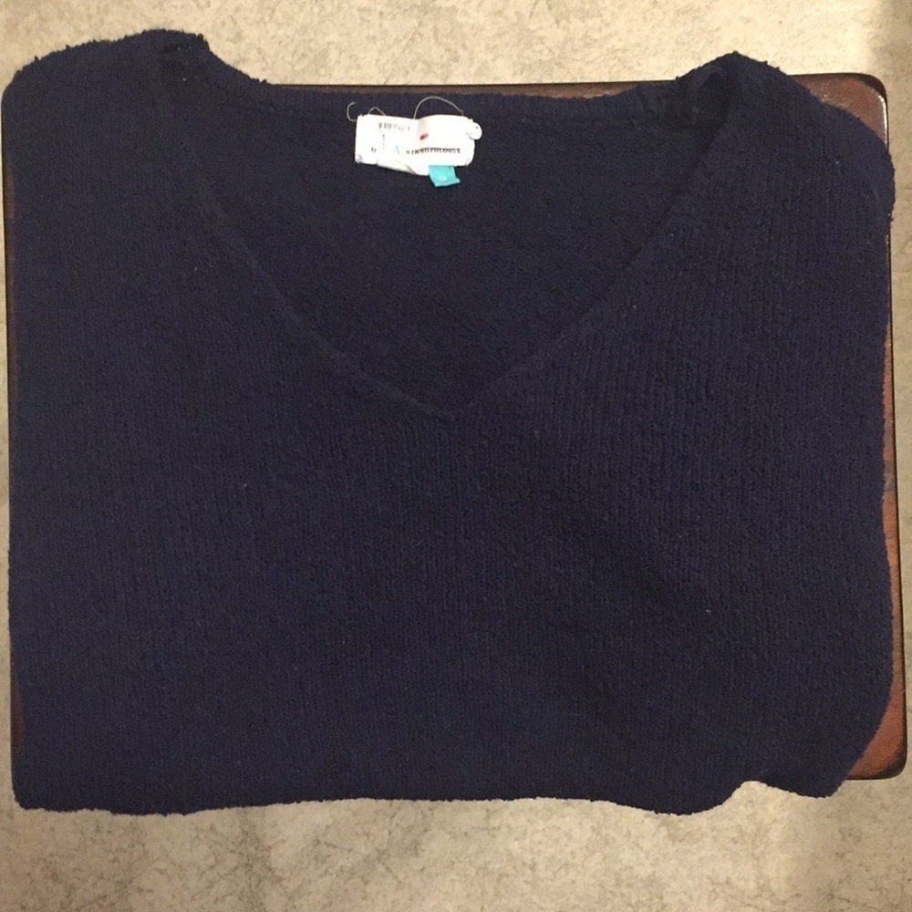 Anthropologie Valentina Navy Blue Short Sleeve Sweater - Picture 12 of 16